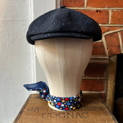 Regent - Baker Boy Cap - Donegal Fleck style Navy Speckled Tweed