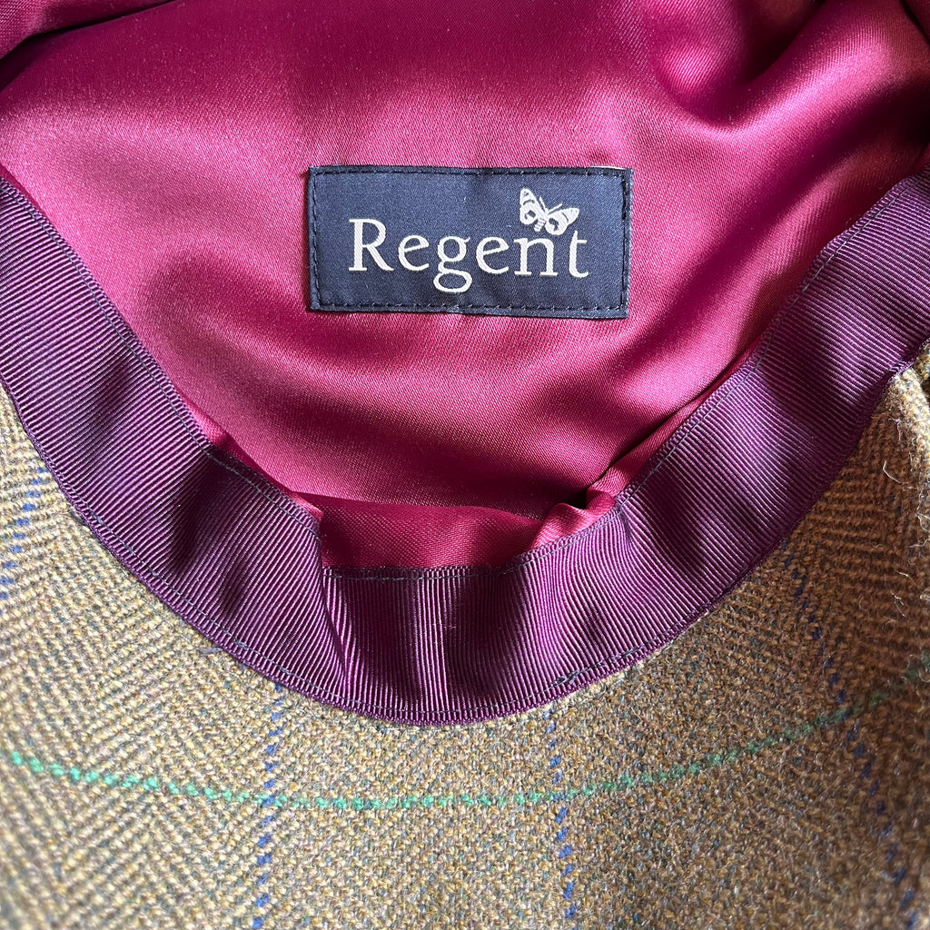 Regent - Pocket Square - Wool - Green with Navy Edging