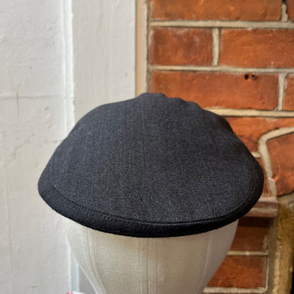 Regent - Flat Cap - Black Covert Cloth