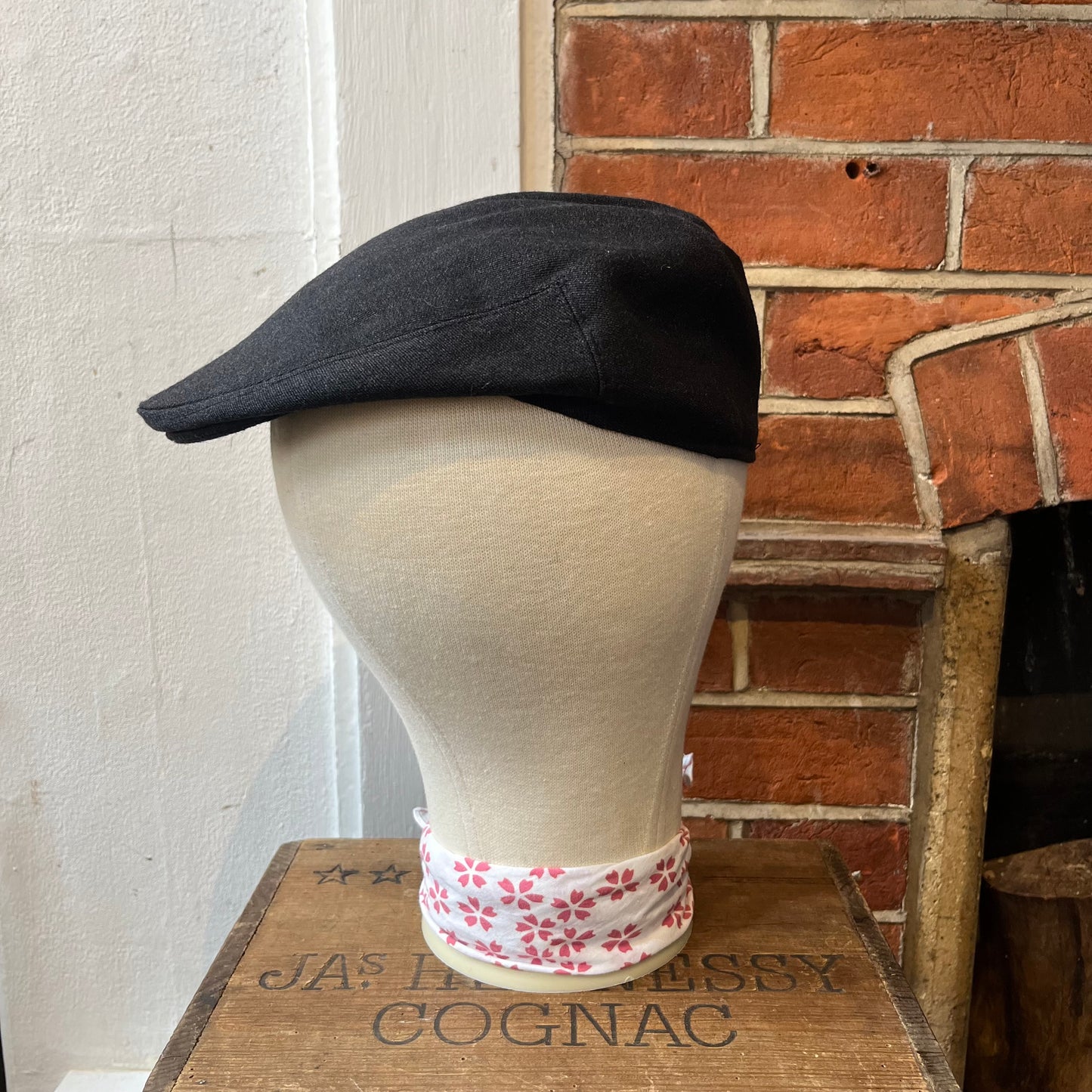 Regent - Flat Cap - Black Covert Cloth