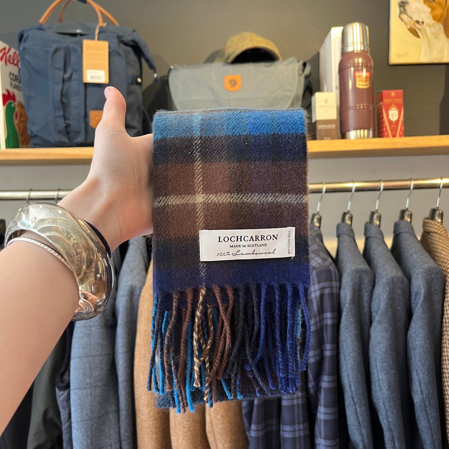 Lochcarron - Bowhill Buchanan Blue Tartan Lambswool Scarf