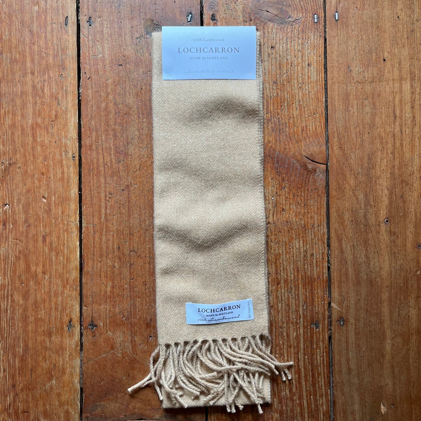 Lochcarron - Bowhill Lambswool Scarf - Malt Beige