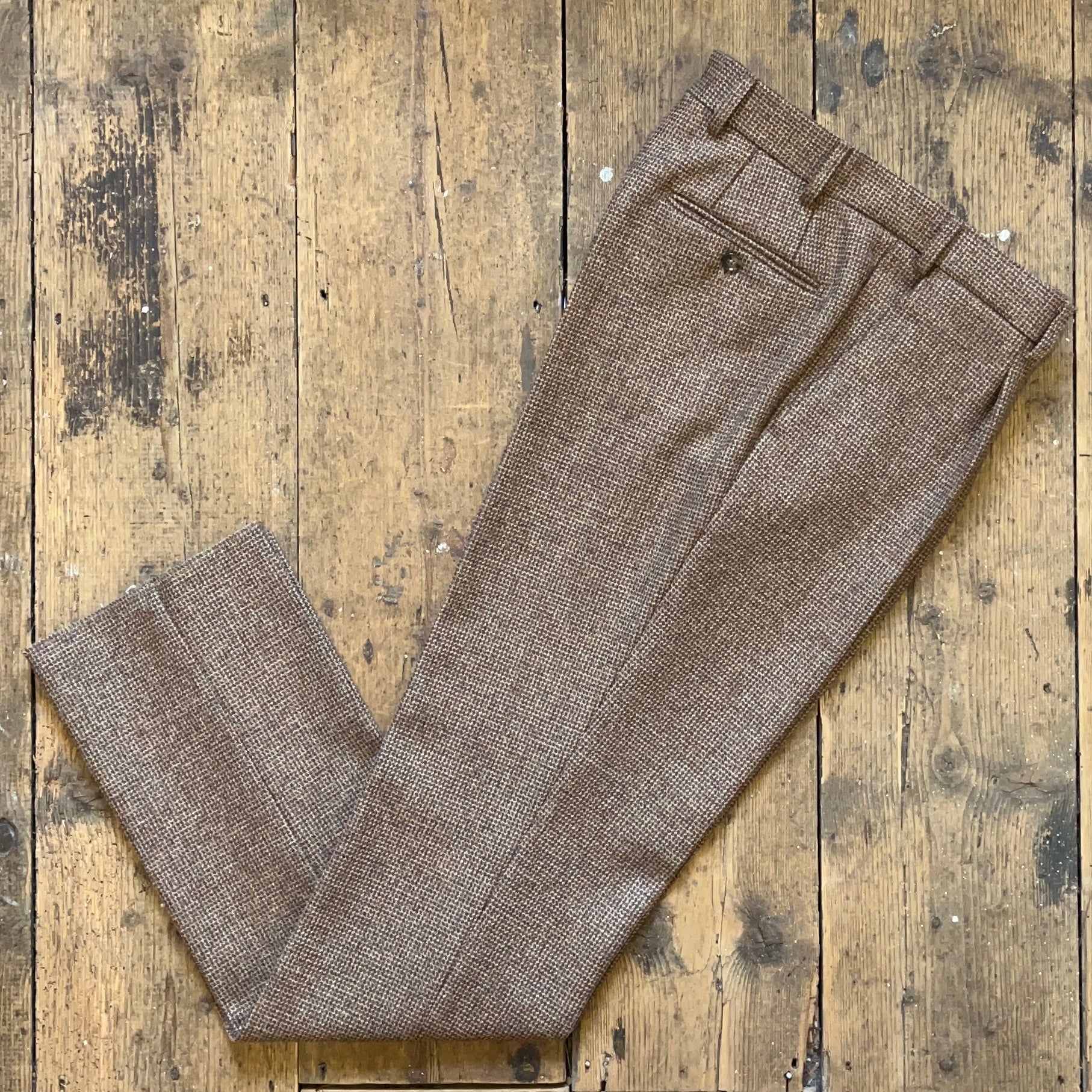 Regent 'gold' tweed trousers