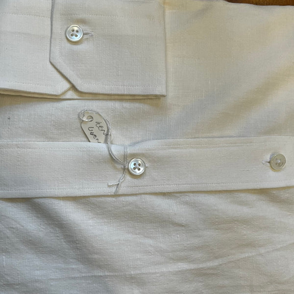 Regent Shirt - Ivory Linen - Kent Collar