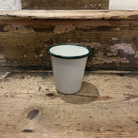 Enamelware - Tumbler - Cream/ Green