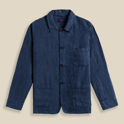 Portuguese Flannel - Labura Linen Jacket  - Navy