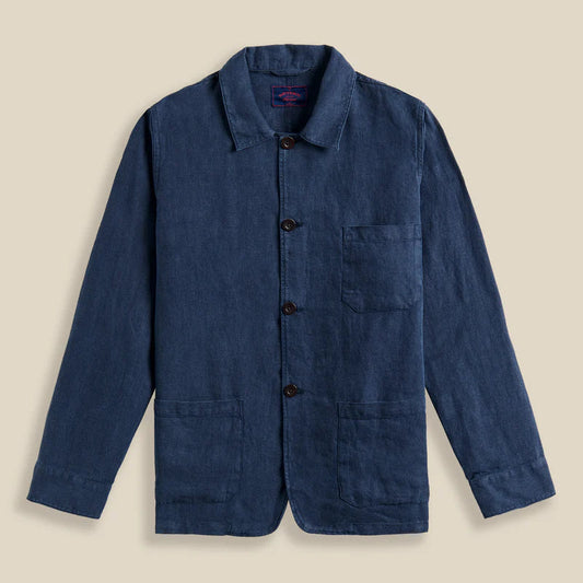 Portuguese Flannel - Labura Linen Jacket  - Navy