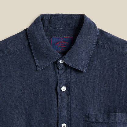 Portuguese Flannel - Linen Shirt - Navy