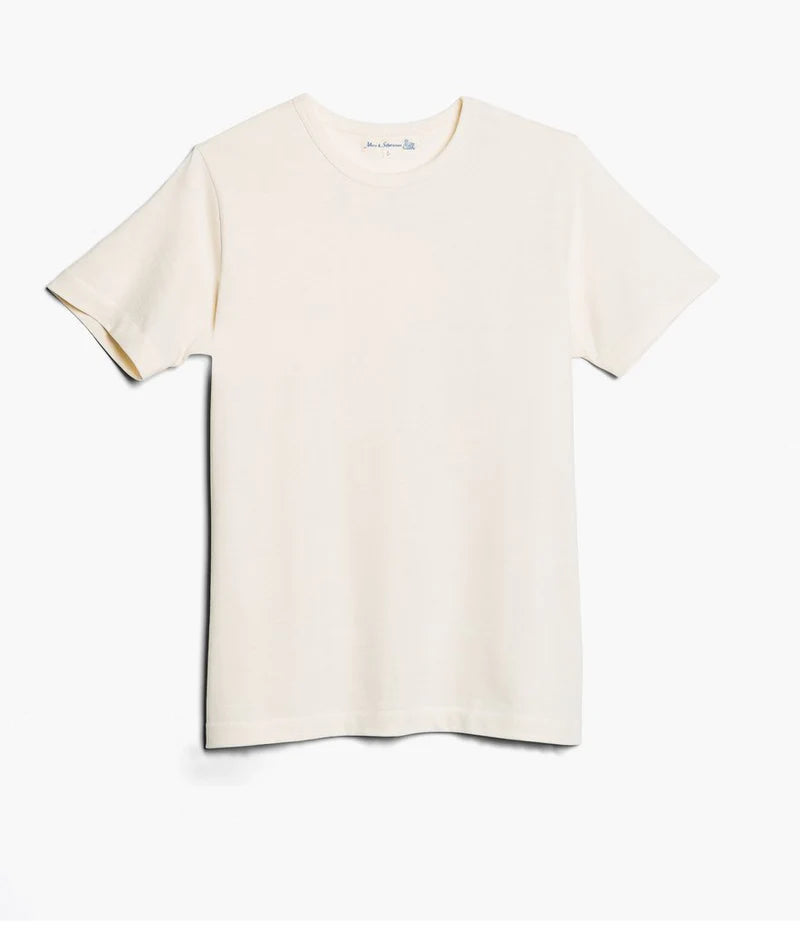 MERZ B. SCHWANEN - 215 Classic Crew Neck Tee - Nature