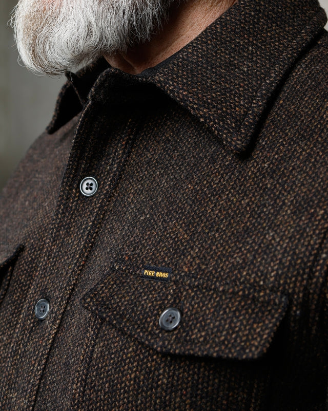 PIKE BROTHERS - 1943 CPO Shirt - Marino Wool - Brown