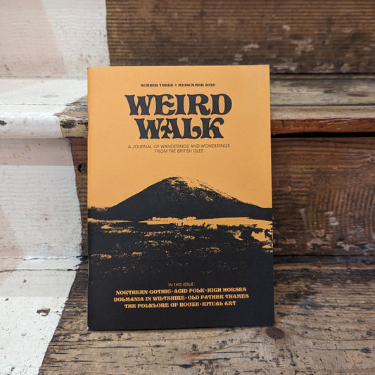 Weird Walk issue three. Orange and black landscape.