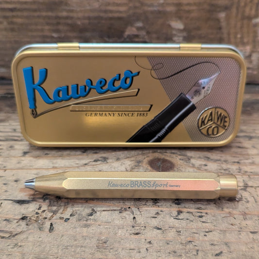 Kaweco brass pen with case 