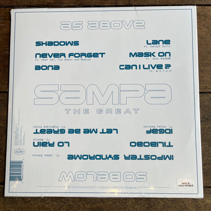 Back cover of a music album with text and branding