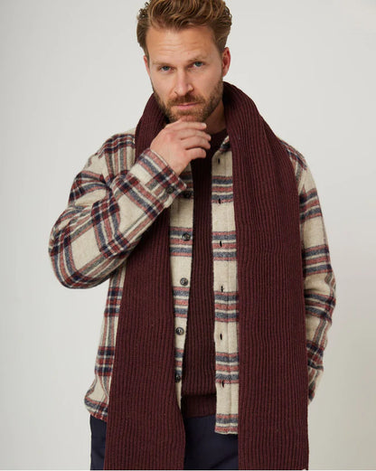 Peregrine - Porter Ribbed Scarf - Burgundy