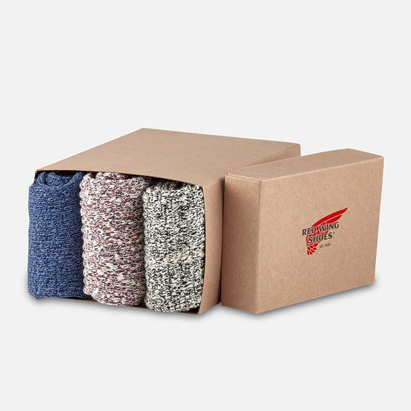 Red Wing - Cotton Ragg - Crew Sock 3-Pack in Multicolour