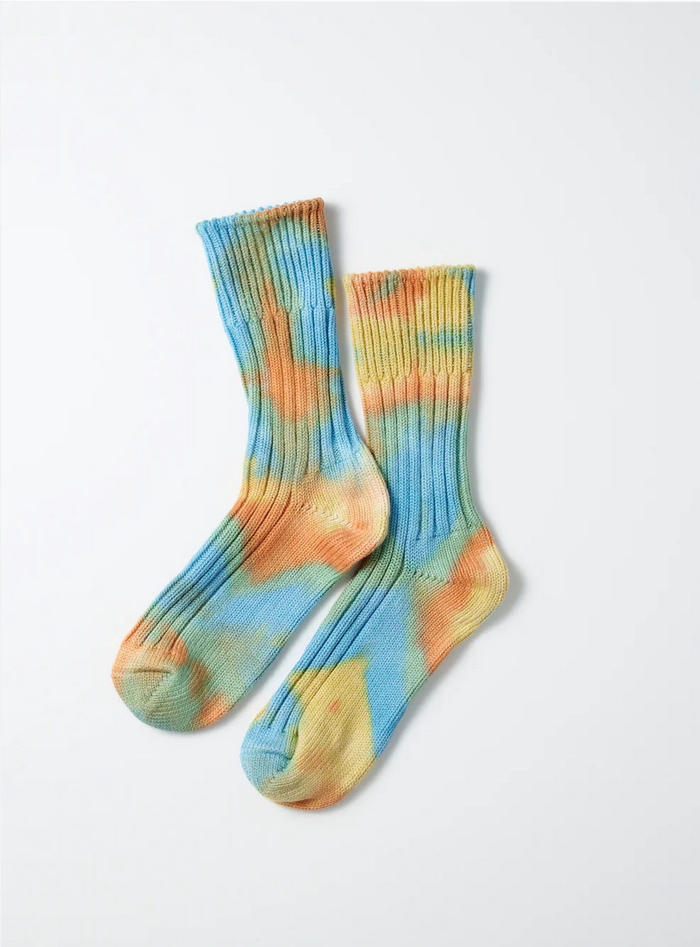 ROTOTO - Chunky Ribbed Crew - Tie-dye