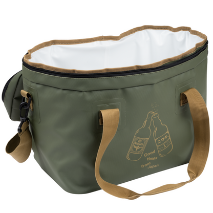 inside of green cooler bag sold at regent