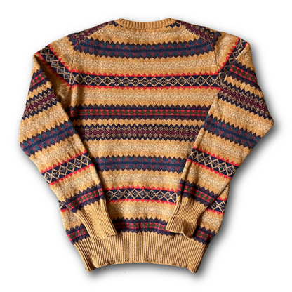 Fair Isle Round Neck Regent 100% Geelong wool jumper, available on regent webstore or in store Salisbury UK 