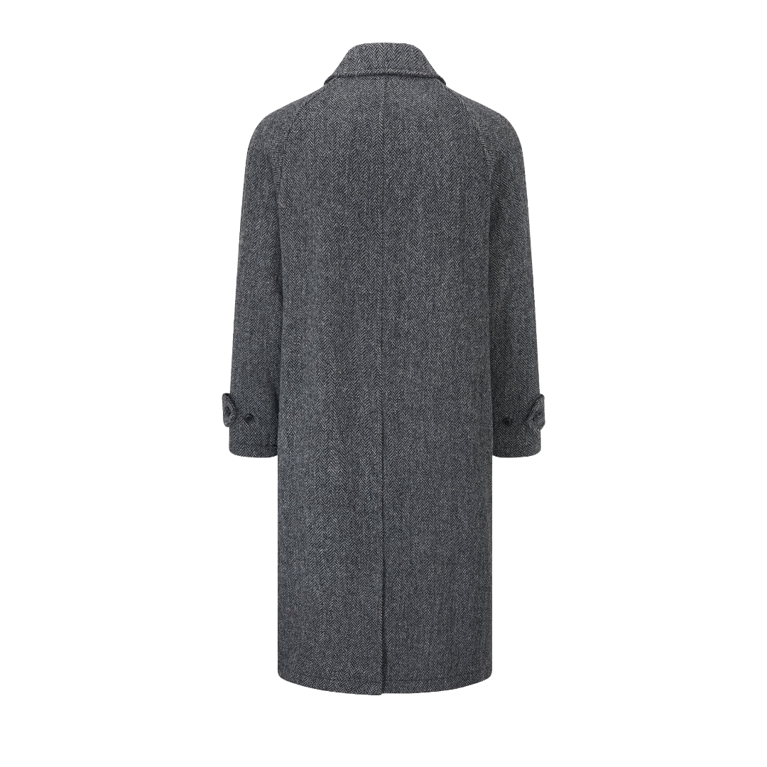 Gloverall - Hynes Harris Tweed Coat - Charcoal Herringbone