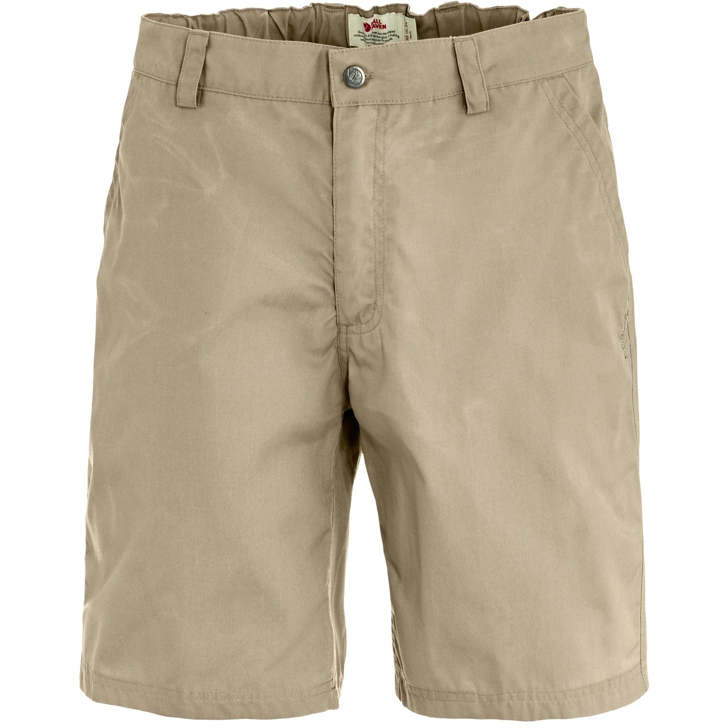 Close up off the vardag fossil shorts, this is a technical short perfect for hikes or just to keep cool in summer.
