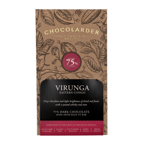 Chcolarder Virunga Femme chocolate bar in brown card packaging