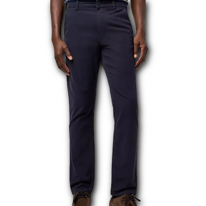 Navy Wrangler chinos sold at regent
