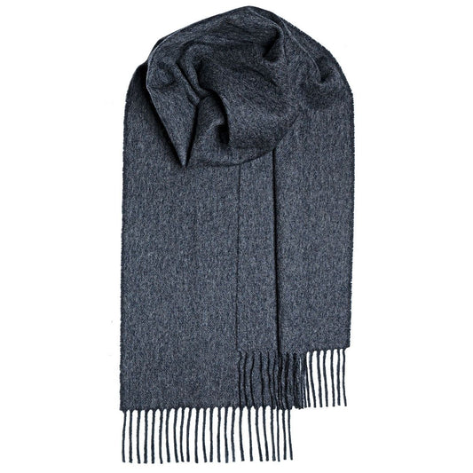 Lochcarron Lambswool Charcoal Grey Scarf