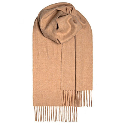 Lochcarron - Bowhill Plain Coloured Lambswool Scarf - Malt Beige