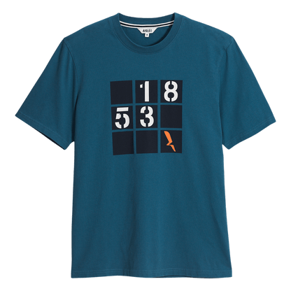 Aigle - Graphic T-shirt 100% Cotton - Regular Cut - Blue Ashes - Regent Tailoring Salisbury