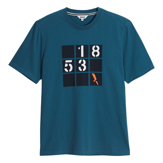 Aigle - Graphic T-shirt 100% Cotton - Regular Cut - Blue Ashes - Regent Tailoring Salisbury