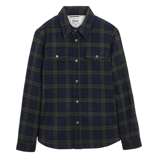 Aigle - Sherpa-Lined Wool Check Overshirt - Empire Check - Regent Tailoring Salisbury