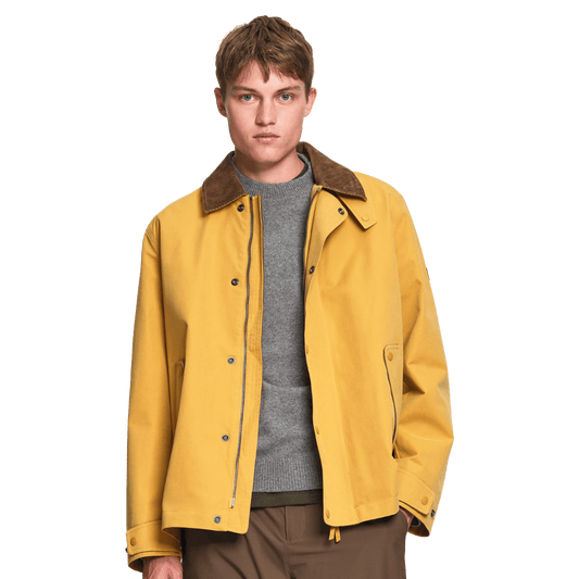 Aigle - Water-Repellent Field Jacket with Cord Collar - Honey - Regent Tailoring Salisbury