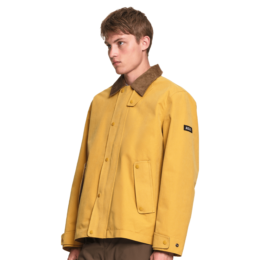 Aigle - Water-Repellent Field Jacket with Cord Collar - Honey - Regent Tailoring Salisbury