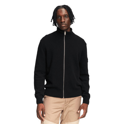 Aigle - Wool Blend Full Zip Cardigan - Noir - Regent Tailoring Salisbury