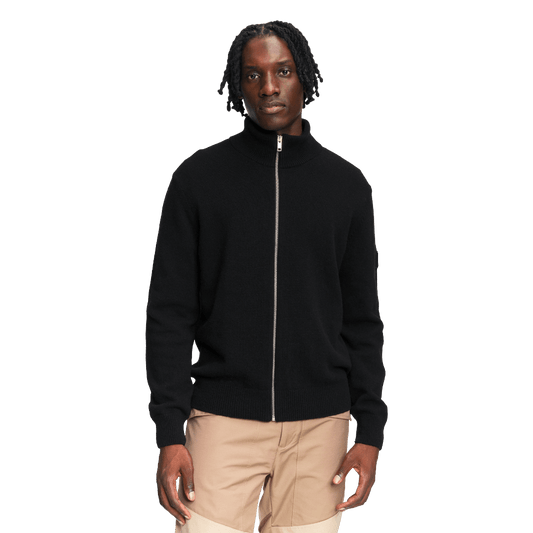 Aigle - Wool Blend Full Zip Cardigan - Noir - Regent Tailoring Salisbury