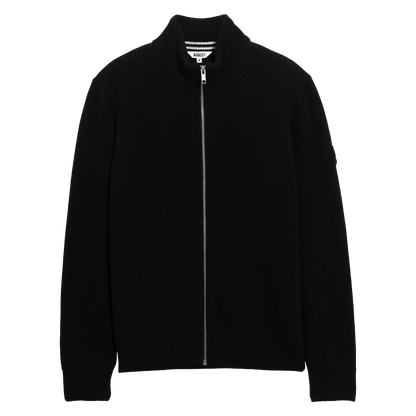 Aigle - Wool Blend Full Zip Cardigan - Noir - Regent Tailoring Salisbury