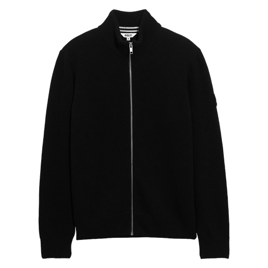 Aigle - Wool Blend Full Zip Cardigan - Noir - Regent Tailoring Salisbury