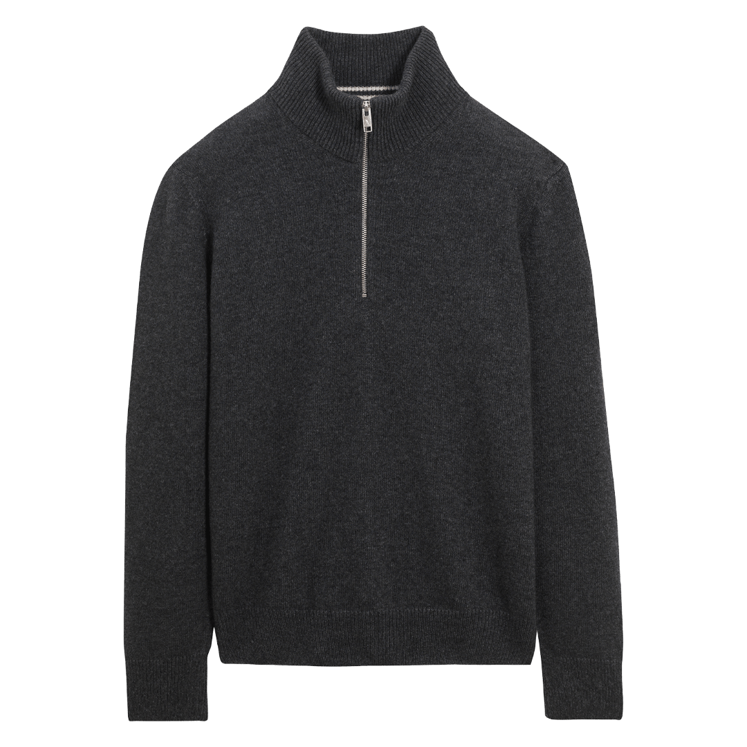 Aigle - Wool Blend Trucker Collar Jumper - Grey - Regent Tailoring Salisbury