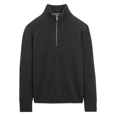 Aigle - Wool Blend Trucker Collar Jumper - Grey