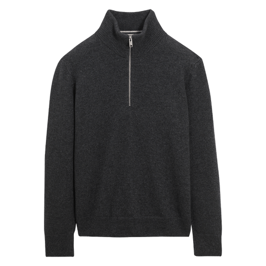 Aigle - Wool Blend Trucker Collar Jumper - Grey - Regent Tailoring Salisbury