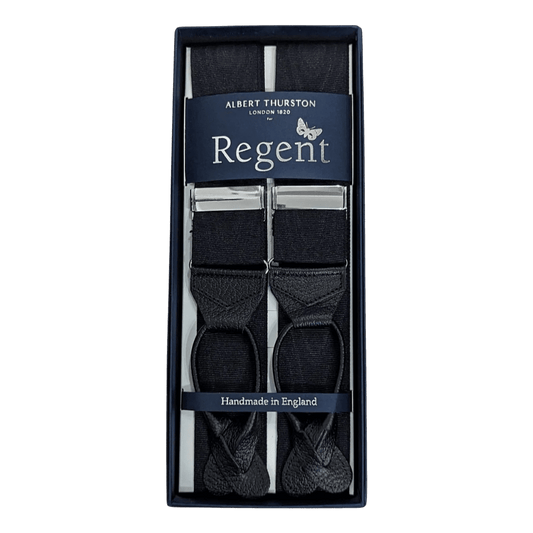 Albert Thurston x Regent - Braces - Black Moire Ripple - Regent Tailoring Salisbury