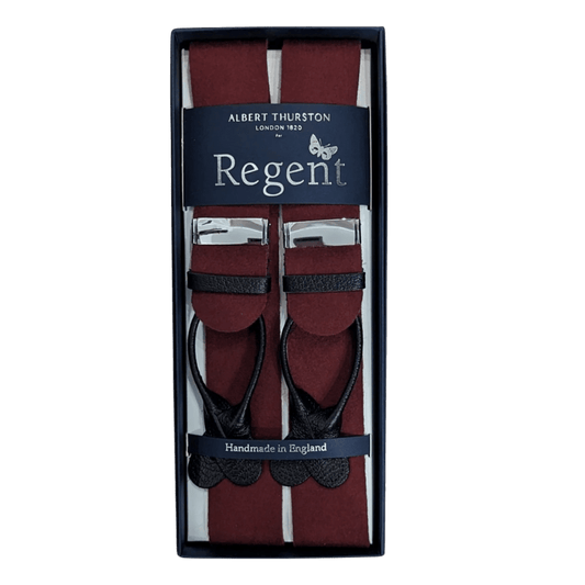 Albert Thurston x Regent - Braces - Boxcloth - Burgundy - Regent Tailoring Salisbury