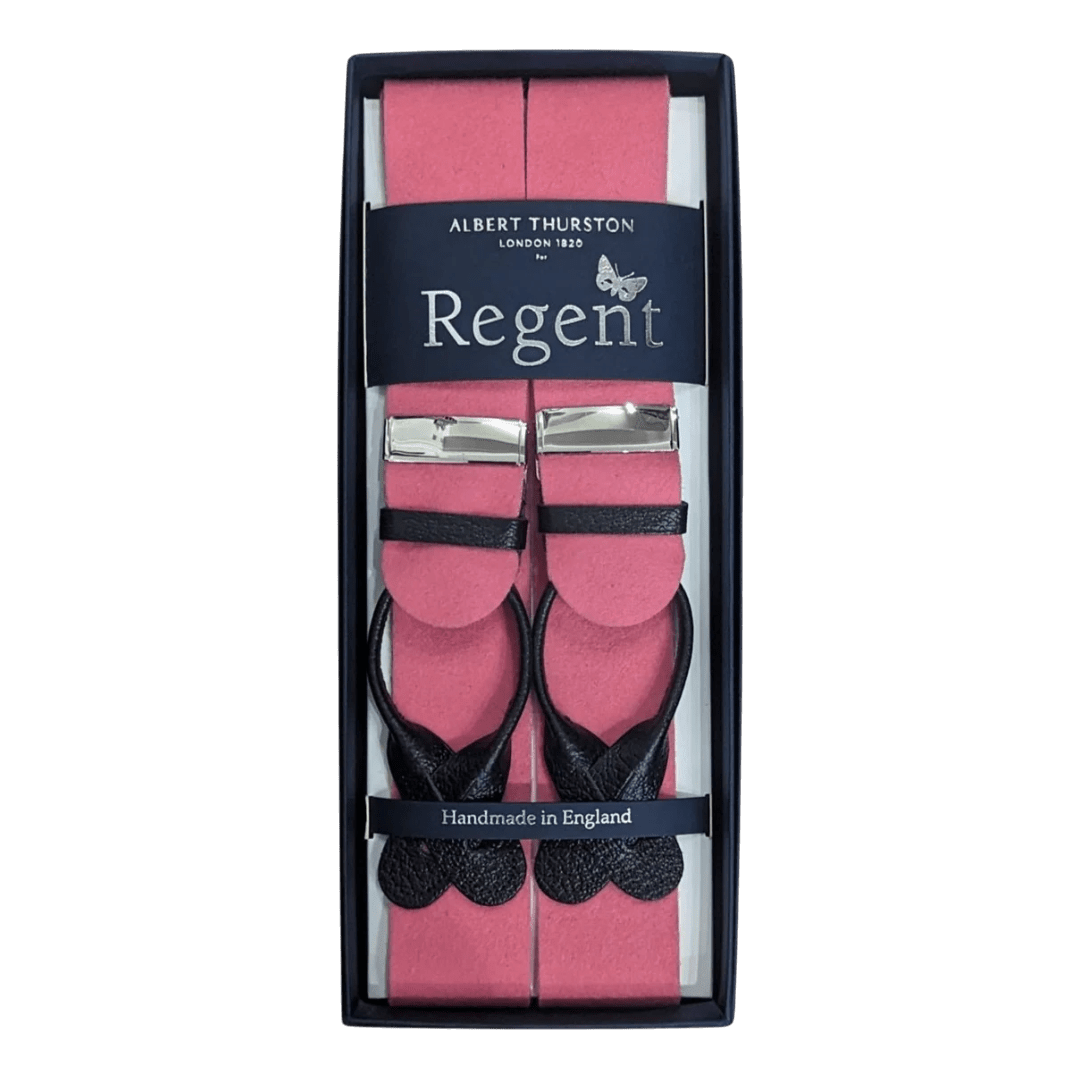 Albert Thurston x Regent - Braces - Boxcloth - Pink - Regent Tailoring Salisbury