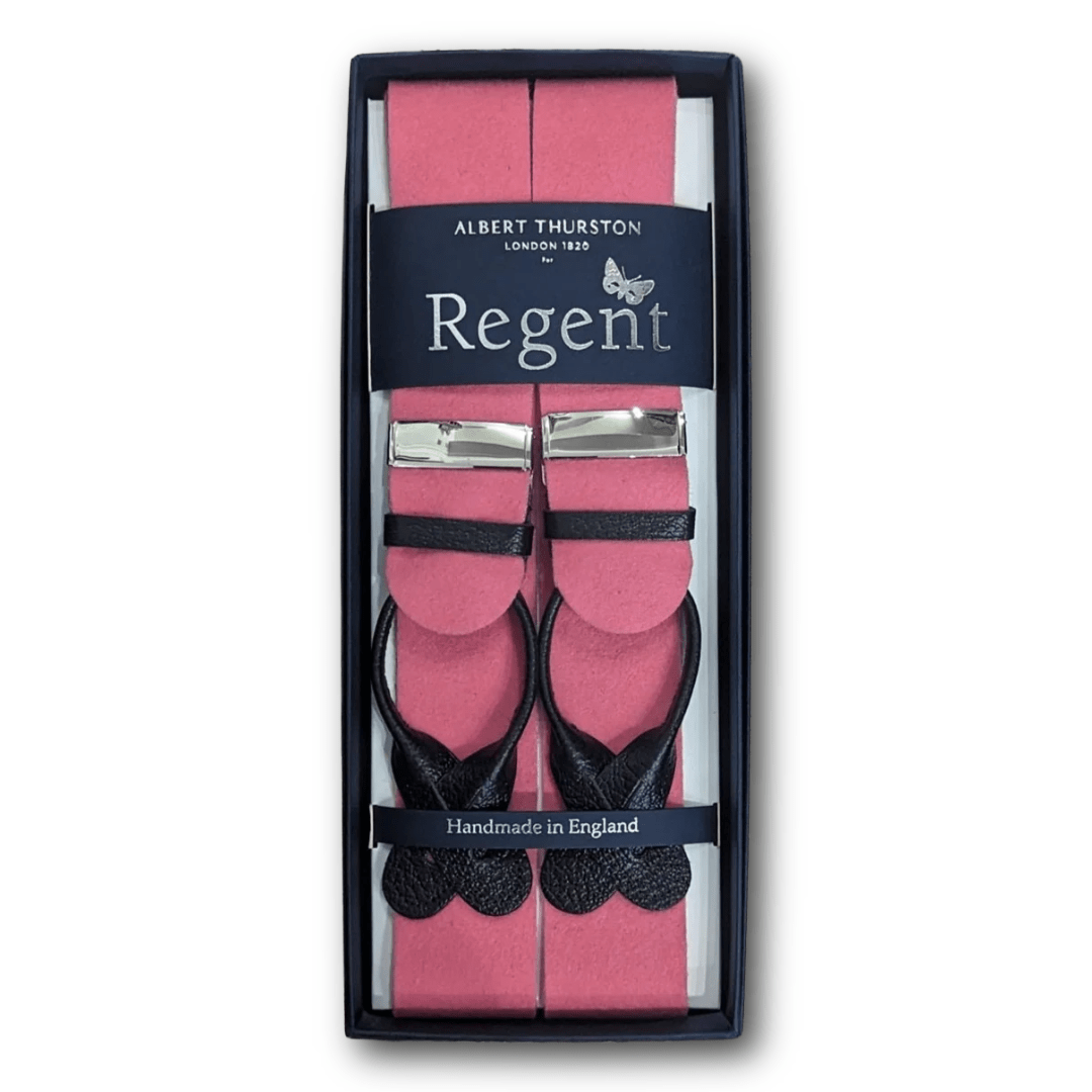 Albert Thurston x Regent - Braces - Boxcloth - Pink - Regent Tailoring Salisbury