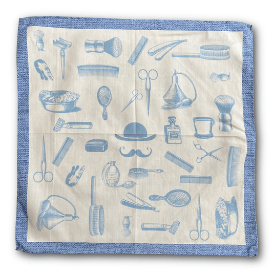 Amanda Christensen - Cotton Pocket Square - Barber design - Regent Tailoring Salisbury