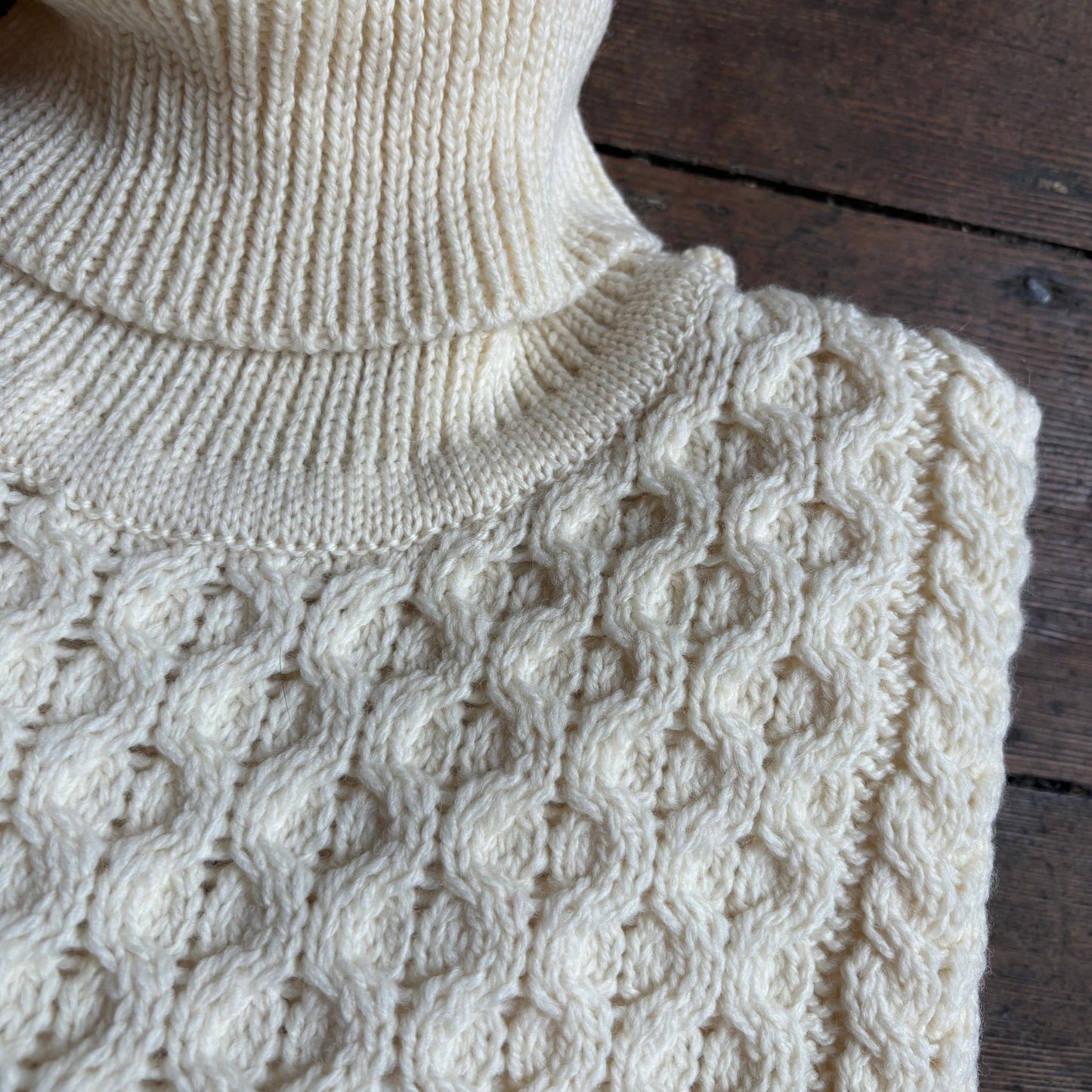 ARAN CRAFT - Merino Roll Neck Sweater - Natural - Regent TailoringAran Crafts