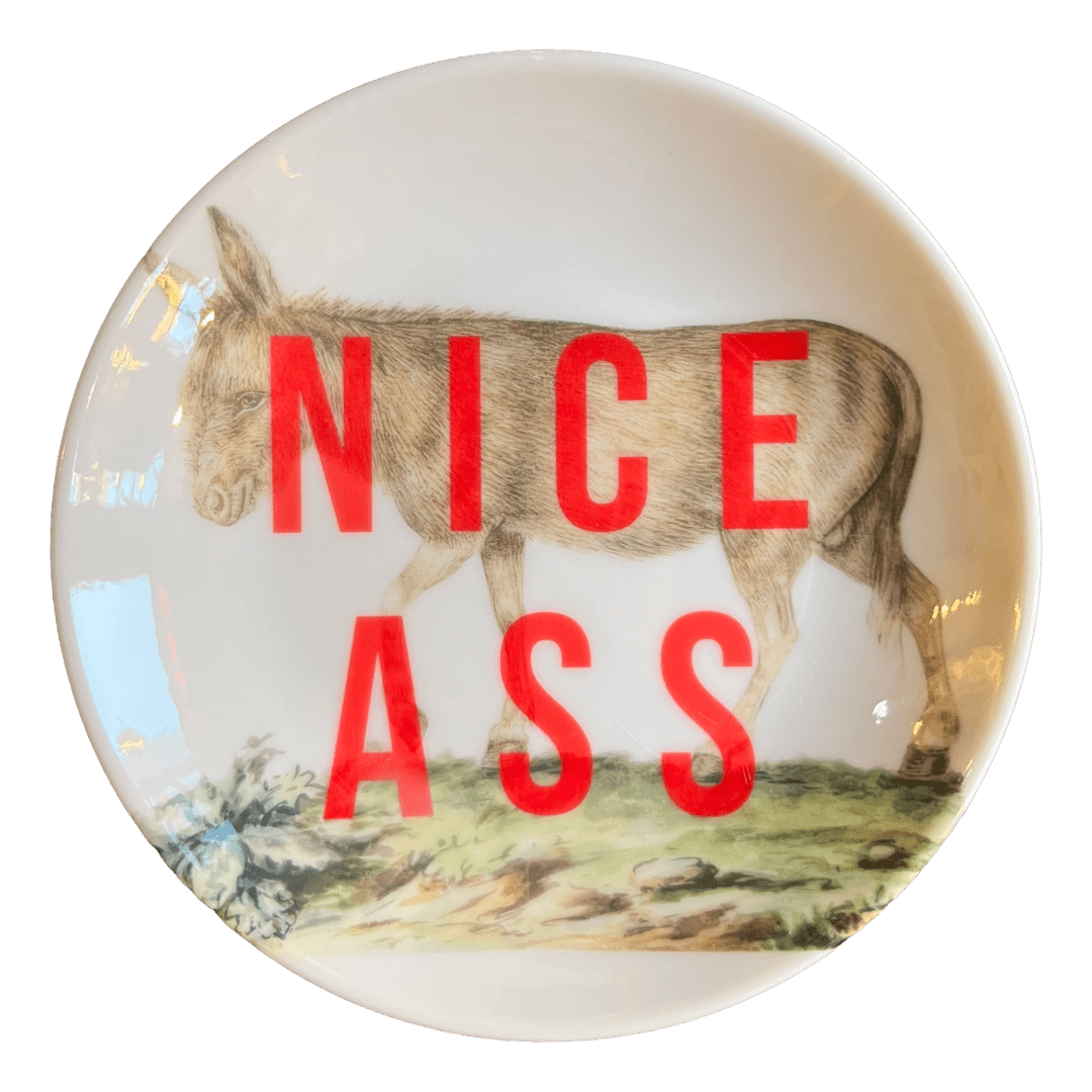 Art Wow - “Nice Ass” Ceramic Plate - 6 Inch - Regent Tailoring Salisbury
