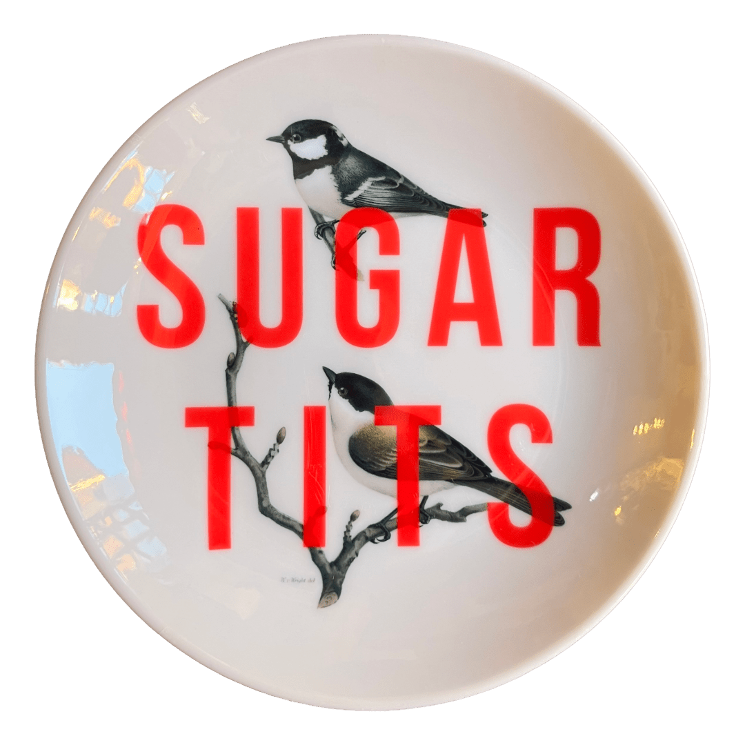 Art Wow - “Sugar Tits” Ceramic Plate - 6 Inch - Regent Tailoring Salisbury