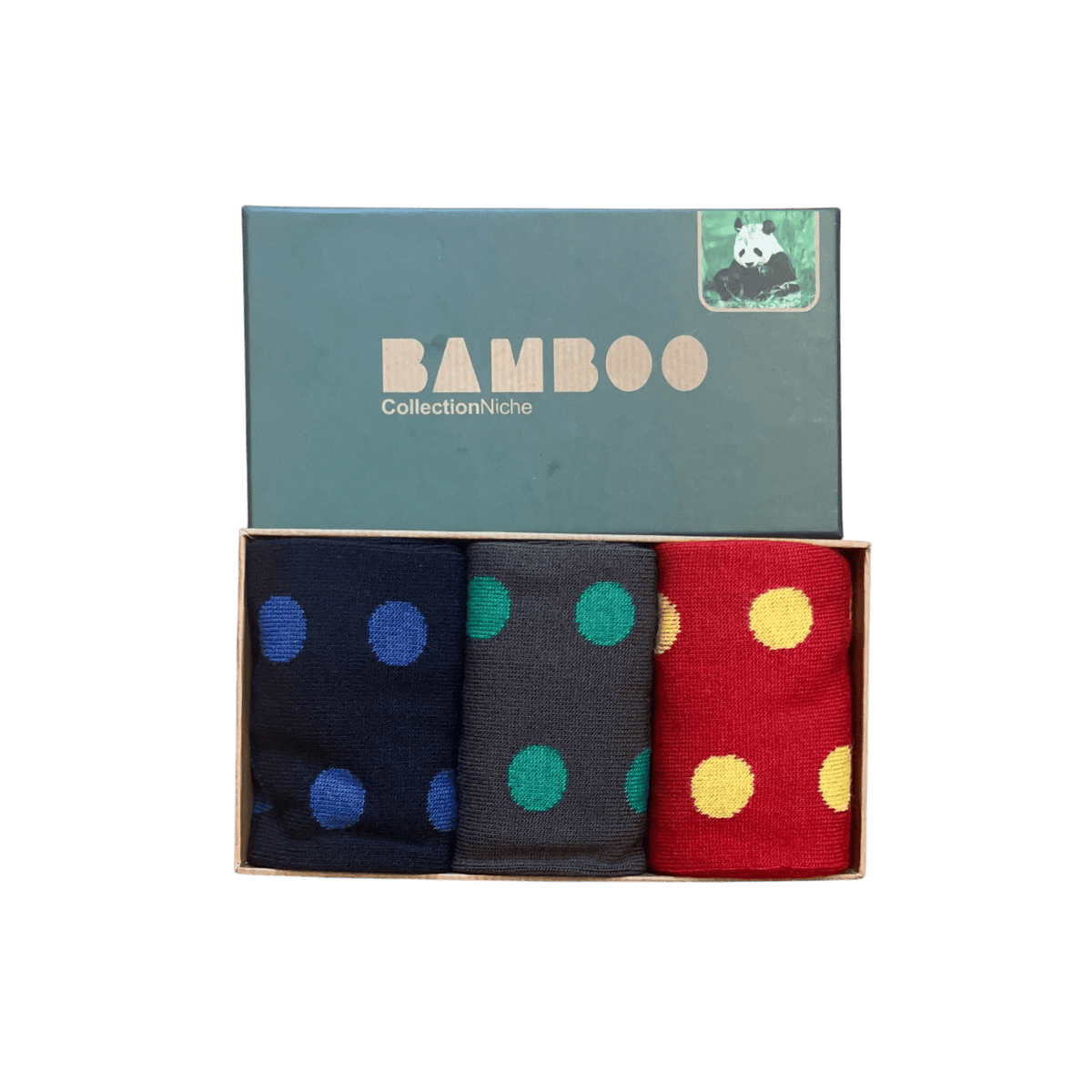 Bamboo - 3 Pack Sock Set - Grey, Blue, Red Spot - Regent Tailoring Salisbury