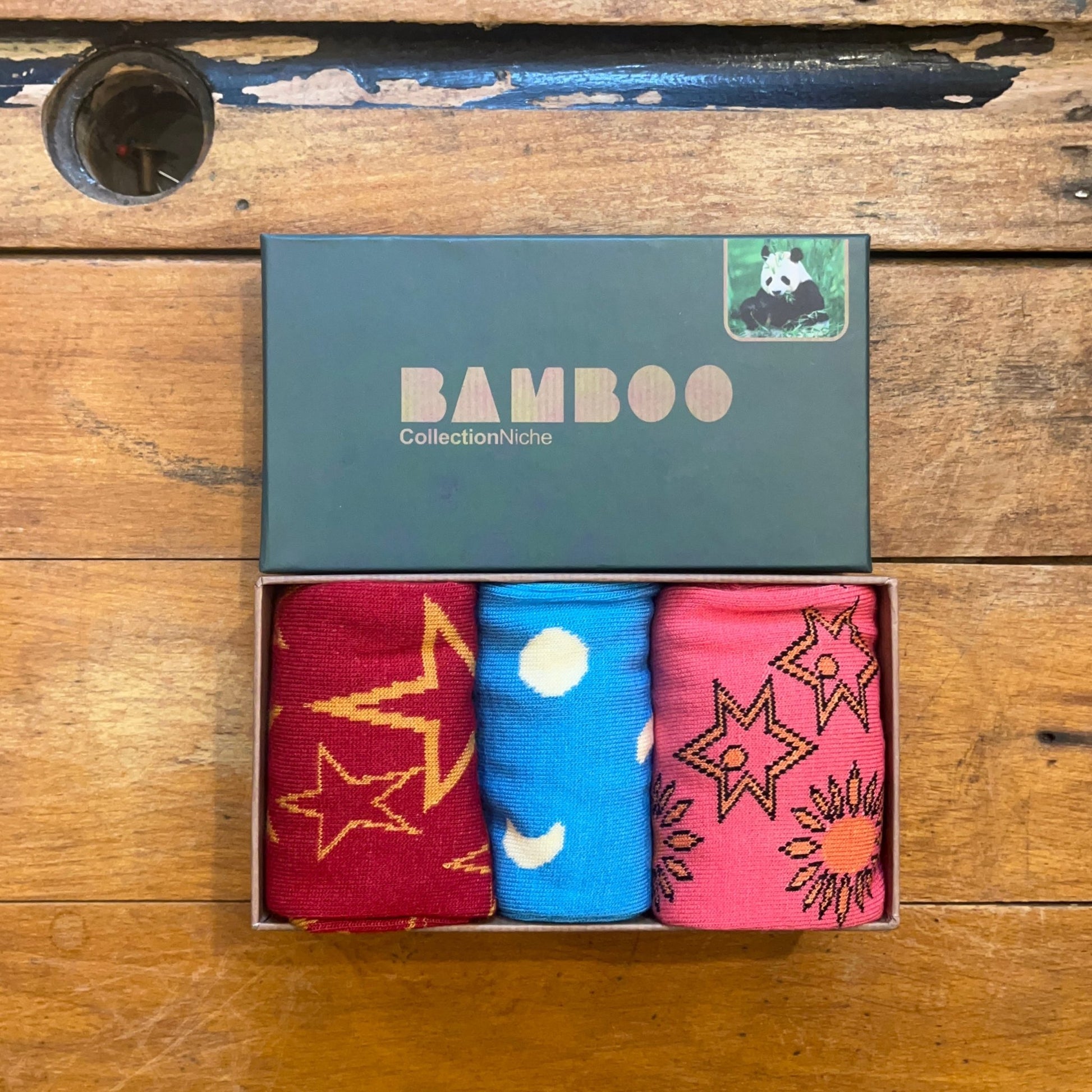 Bamboo - 3 Pack Sock Set - Suns, Stars & Moons - Regent TailoringBamboo